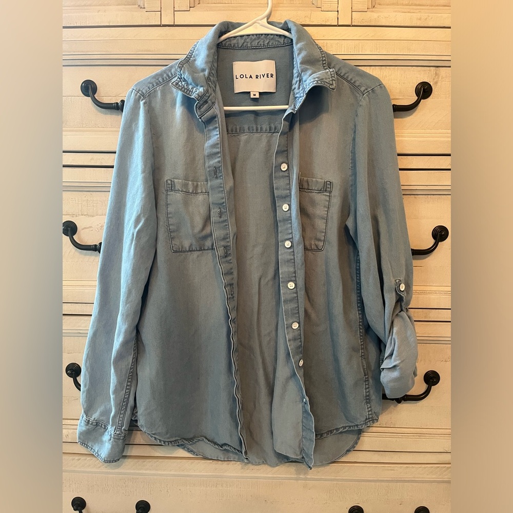 Lola River Women’s Light Blue Denim Shirt